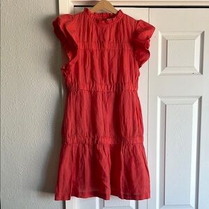 Sea New York girls lightweight ramie vibrant ruffle dress